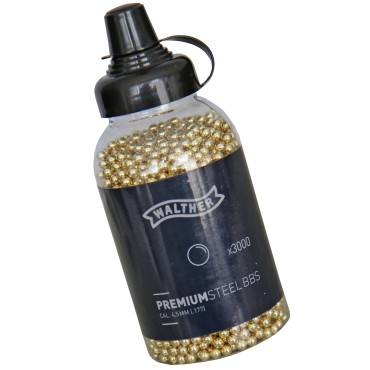 Walther Premium steel round balls BBs caliber 4.5 mm 3000 rounds